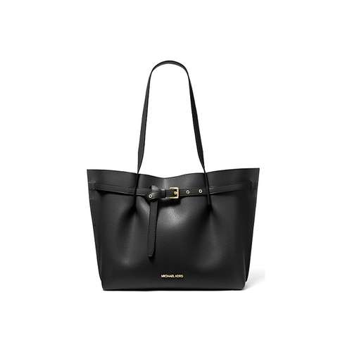 MICHAEL KORS Emilia Кожа Тоут Сумка Сумка для покупок Сумка на плечо Сумка Большая Женская Черная