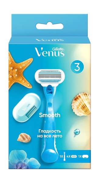 Gillette Venus Smooth 4 with Case