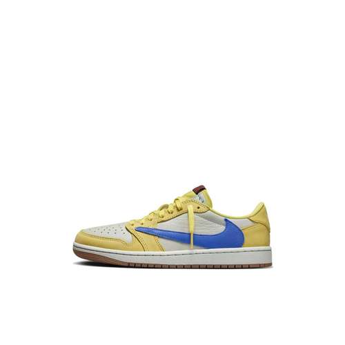 Travis Scott x Air Jordan Air Jordan 1 Ретро Low OG Low Топ Детские Баскетбольные Кроссовки Желтые