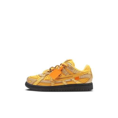 OFF-WHITE x Nike Rubber Dunk University Gold Универсальный низкий кроссовки Черное золото Дети в возрасте от 3 до 7 лет