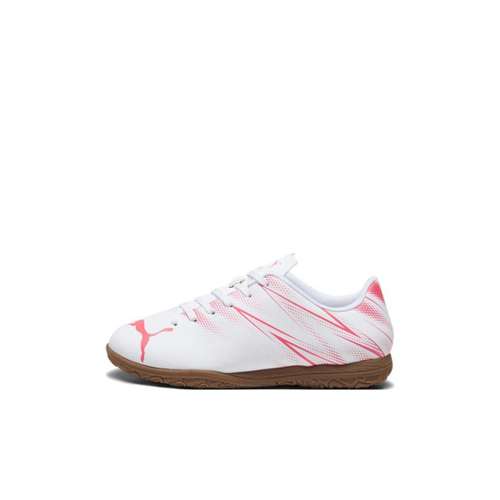 PUMA Attacanto Удобные и Легкие Устойчивые к Износу Баланс Низкие Детские Футбольные Бутсы Белые и Красные Детские
