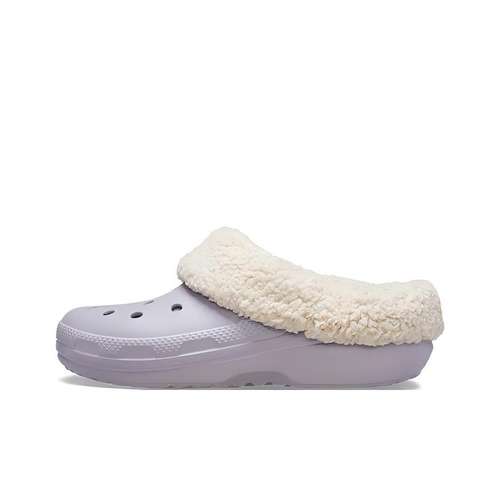 Crocs Classic Roll Up с флисовой подкладкой женские сандалии светло-фиолетовый