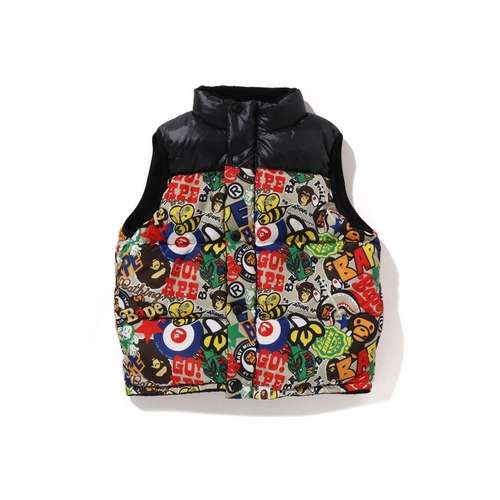 A BATHING APE Пуховый жилет FW25 для детей 3-7 лет