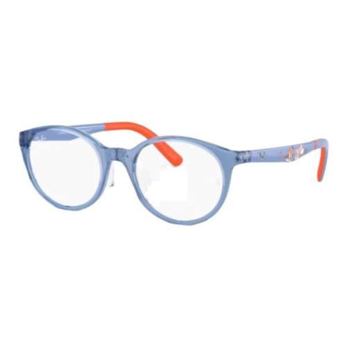 RayBan Литьевые круглые очки с диоптриями для детей прозрачный синий