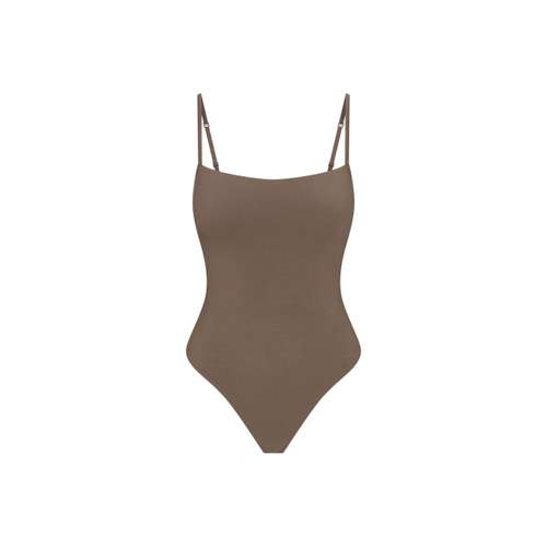 SKIMS SS25 Гладкий LAYERS CAMI BODYSUIT Комбинезон Женский Трюфель Трюфель