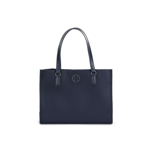 Tory Burch Ella Нейлоновая Сумка-тоут Сумка для покупок Маленькая Унисекс Сумка Морской Синий