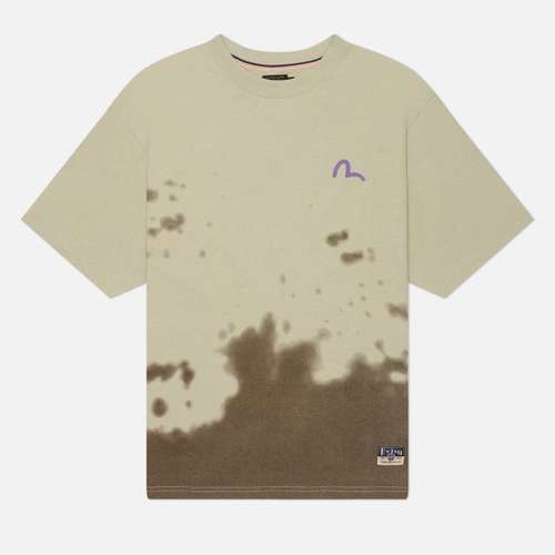 Мужская футболка Evisu Heritage Angel & Graffiti Printed Dip Dye