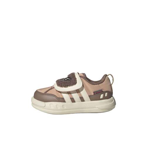 Adidas Puffy Skipper противоскользящие с отскоком термические низкие детские повседневные туфли коричневые