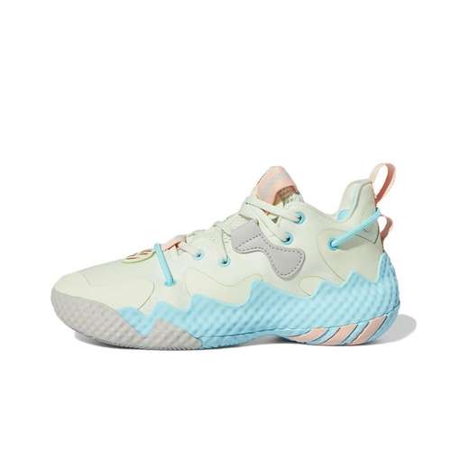 Adidas Harden Vol.6 J Устойчивый к истиранию Низкий верх Детские баскетбольные кроссовки Зеленый
