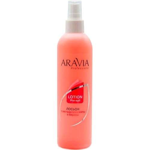 ARAVIA PROFESSIONAL Лосьон для тела для подготовки кожи перед депиляцией с экстрактами мяты и березы Lotion Pre-epil