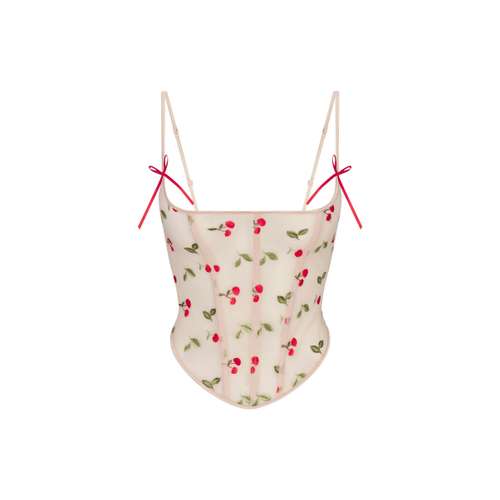 SKIMS Valentine's Day Collection SS26 Вышитый Тюль Корсет Корректирующее белье Женское