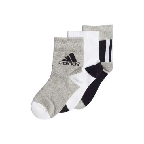 Adidas Носки 3 пачки Черный Белый Серый Детские
