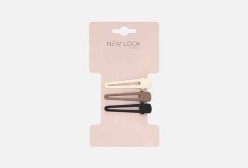 Набор зажимов для волос | New Look | 06139 черный, коричневый, бежевый