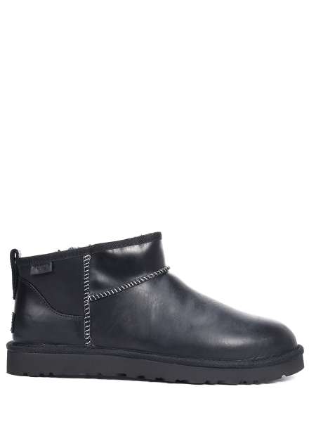 Угги кожаные на меху, UGG, 1158191-BLK BLACK