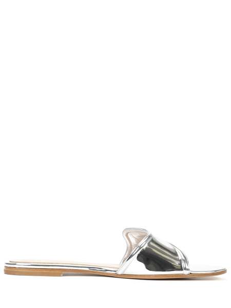 Шлепанцы кожаные, GIANVITO ROSSI, G15060.05CUO.MET