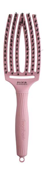 Olivia Garden Think Pink Boar & Nylon Fingerbrush Soft Pink