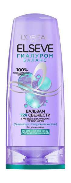 L'Oreal Elseve Гиалурон баланс 72ч свежести Бальзам