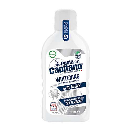 PASTA DEL CAPITANO Ополаскиватель для полости рта отбеливающий Whitening