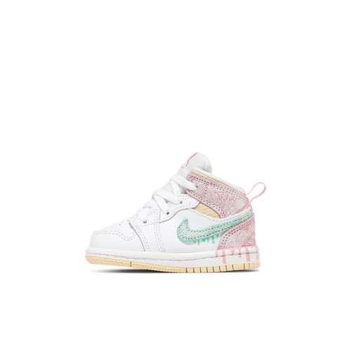 Jordan Air Jordan 1 MID SE 'Мороженое' MID Топ Обувь для малышей Белый Розовый Мороженое