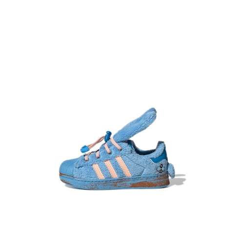 Adidas Originals SUPERSTAR 360 Устойчивая к истиранию Низкая Обувь для малышей Синяя для младенцев и малышей