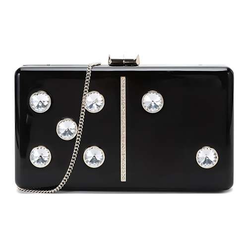 Kate Spade Мода Акриловая Пластиковая Сумка с Цепочкой через Плечо Одно Плечо Клатч Женский Черный