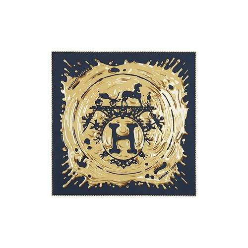 HERMES Шелковые шарфы синий унисекс