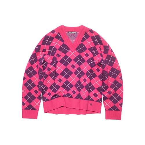 Acne Studios Expression Collection FW23 Свитер Унисекс Ярко-розовый Красный