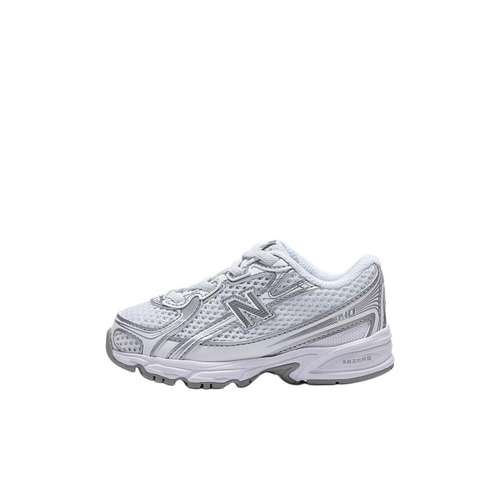 New Balance NB 740 Амортизация Устойчивость к истиранию Дышащие Низкие Кеды для Детей Лайфстайл Белый Серебряный