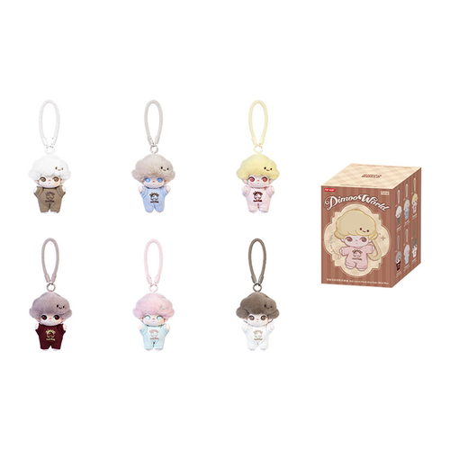 POP MART Dimoo Heartbeat Custom Collection Плюшевый брелок Слепые коробки 1 коробка Целая коробка 6 шт