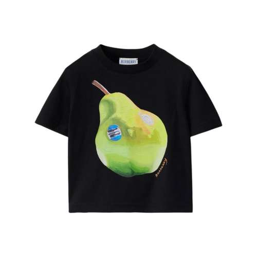 Burberry T-рубашка черная для младенцев и малышей