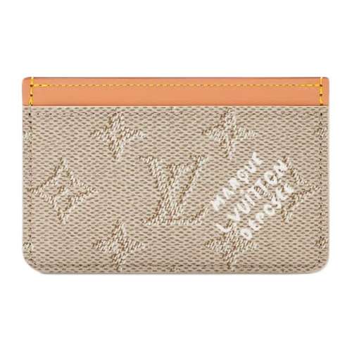 LOUIS VUITTON Heritage Покрытый холст Держатель для карт Мужской Светлый Умбра