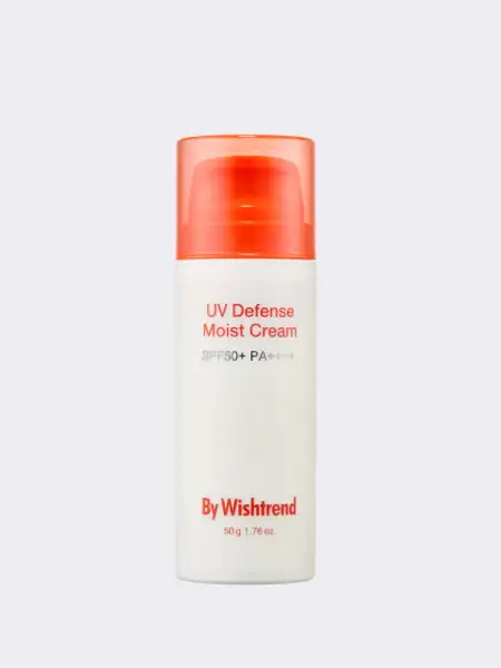 Солнцезащитный крем с растительными экстрактами By Wishtrend UV Defense Moist Cream SPF50+ PA++++