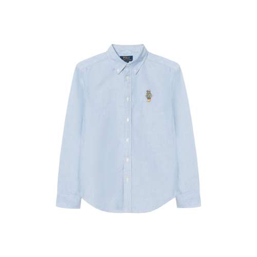 Polo Ralph Lauren Polo Bear Рубашка с животным узором Осенний Разборный обруч Подростки