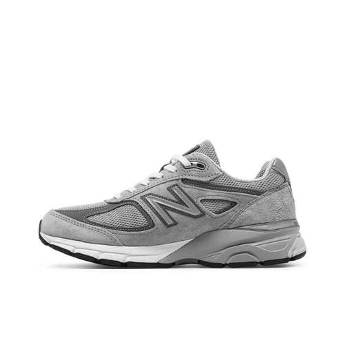New Balance NB 990 V4 Текстиль Свиная кожа Низкий топ Марафон Беговые кроссовки Женские Серый