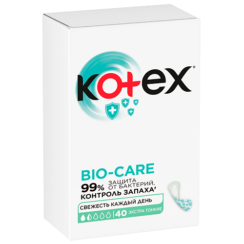 KOTEX Прокладки Ежедневные БИО-КЭА Экстра тонкие