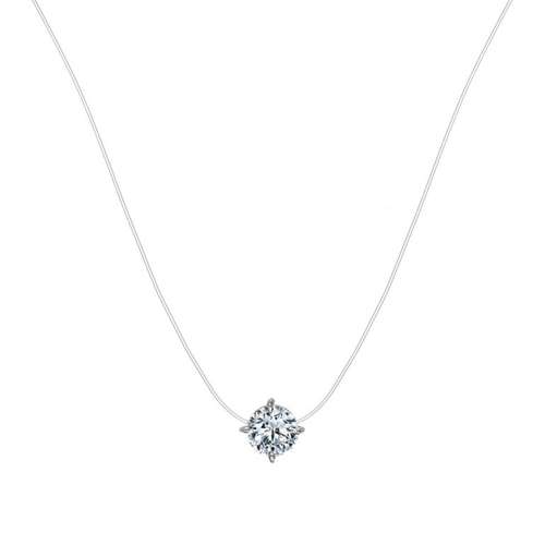 Серебряное шейное украшение с фианитами