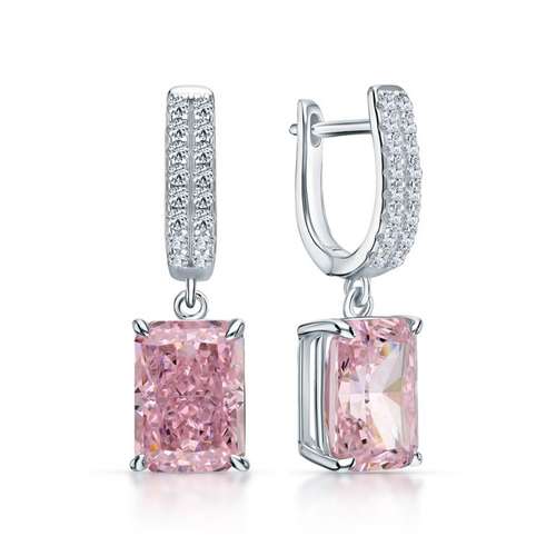 Серьги из серебра с фианитами