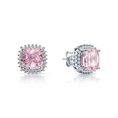 Серьги из серебра с фианитами