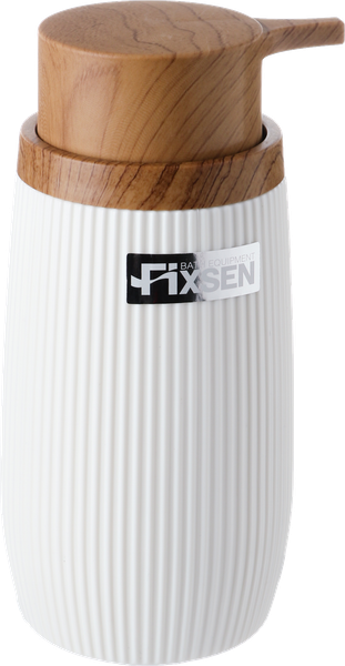Дозатор для жидкого мыла Fixsen White Boom FX-412-1 настольный, белый, дерево