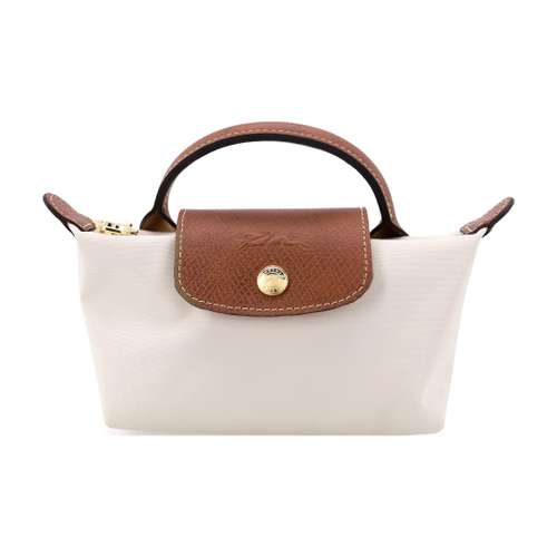 LONGCHAMP Le Pliage 17 Сумка-пельмень С Застежкой На Кнопку И Молнию С Короткими Ручками Из Холста С Полиамидным Покрытием Классическая Женская Бежевая