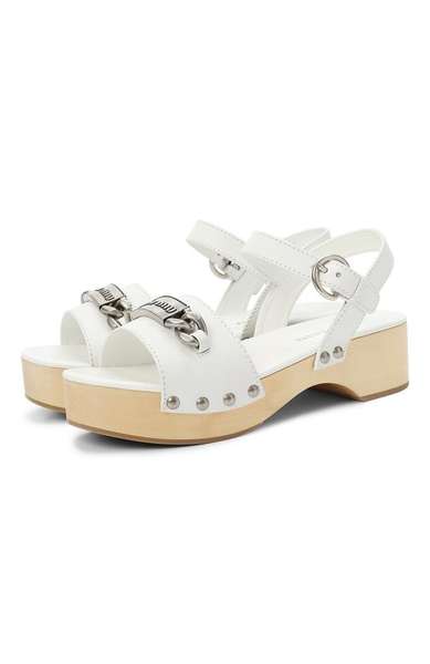 Кожаные сандалии Miu Miu