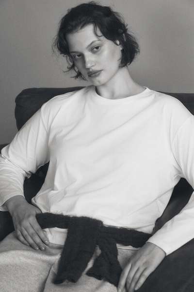 Лонгслив из хлопкового трикотажа