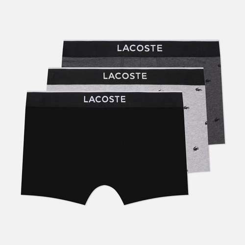 Комплект мужских трусов Lacoste 3-Pack Printed Stretch Trunks