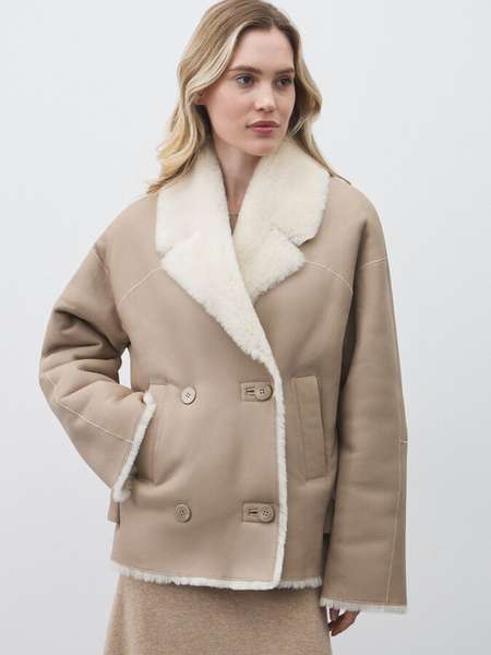 Женская дубленка  MAISON DAVID (натуральная кожа дубльфас)