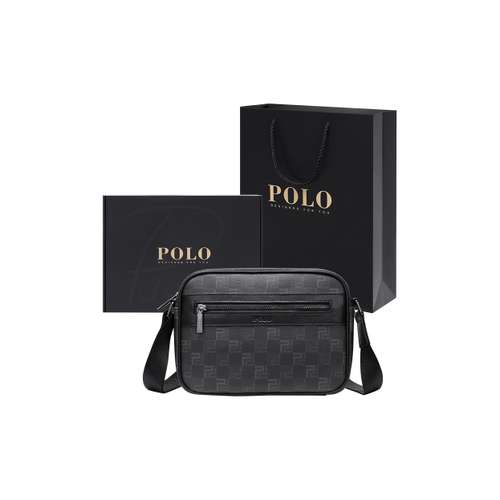 Поло PVC Синтетическая кожа Сумка через плечо Стандартная (стандартная) Мужская Черная