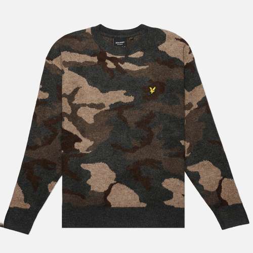 Мужской свитер Lyle & Scott Brushed Camouflage Crew Neck Jumper