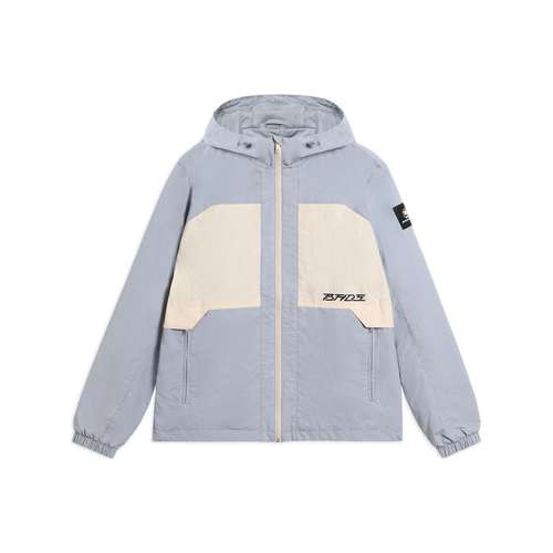 Li-Ning x Wade Hooded Windbreaker with Letter Print, Mens, Grey