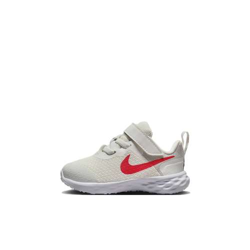 Nike REVOLUTION 6 Устойчивая к истиранию Низкая Обувь для малышей Серый Красный для младенцев и малышей