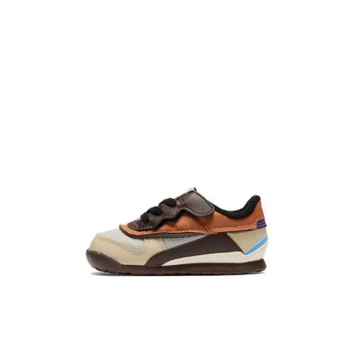 Onitsuka Tiger Admix Runner противоскользящая низкая обувь для малышей серо-коричневого цвета для младенцев и малышей