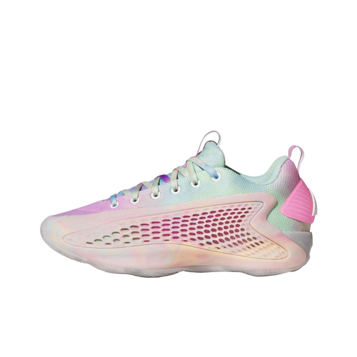 Adidas A.E. 1 Противоскользящие Устойчивые к истиранию Низкие Баскетбольные Кроссовки для Детей Белые Розовые